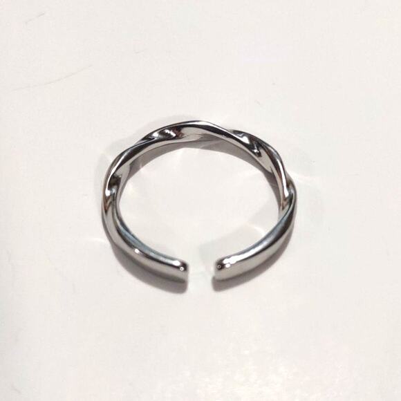 S925 Sterling Silver Twisted Swirl Ring Jewelry Christmas Birthday Valentines